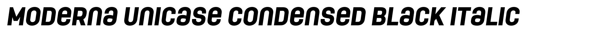 Moderna Unicase Condensed Black Italic image